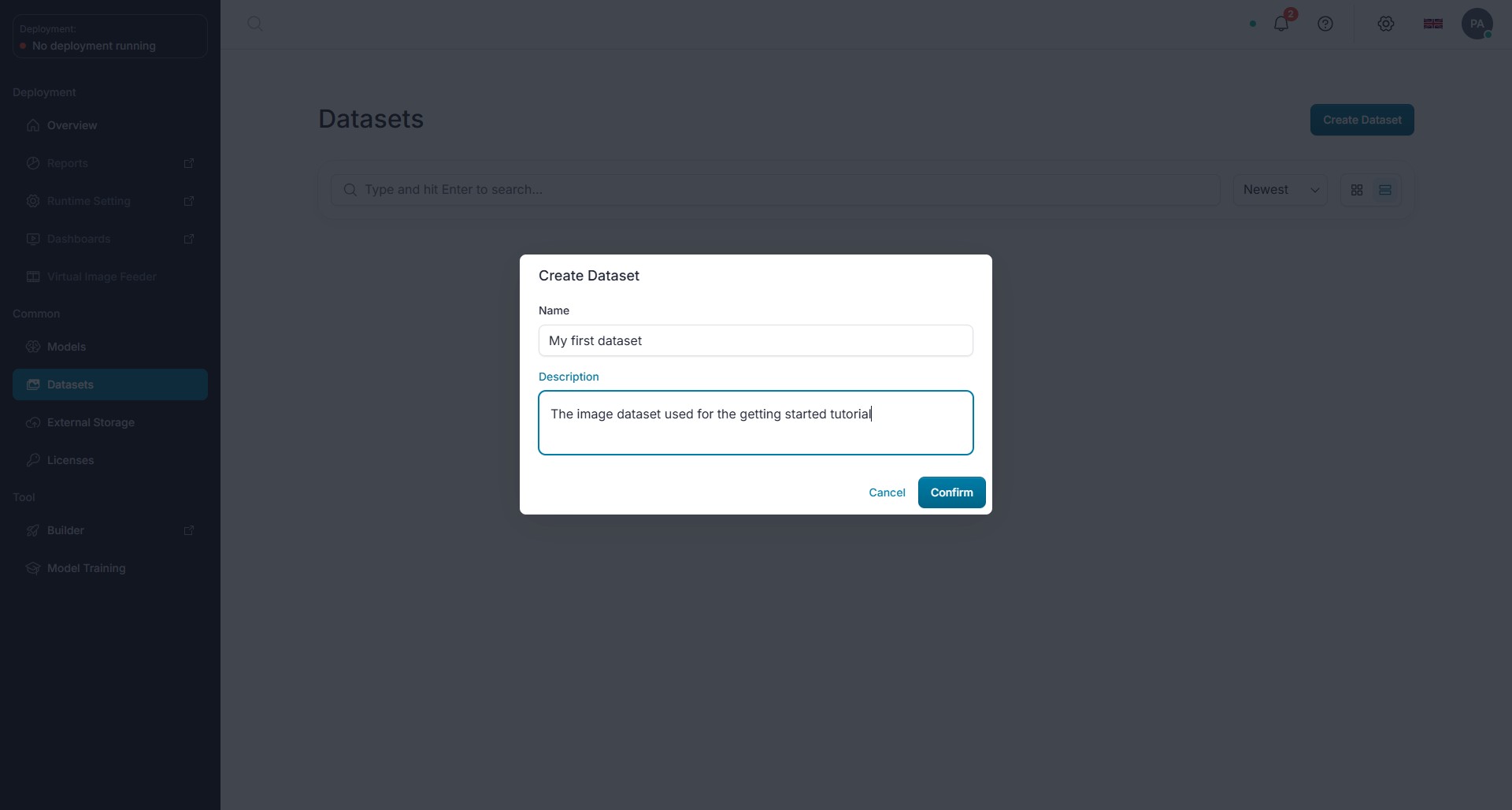 The dialog