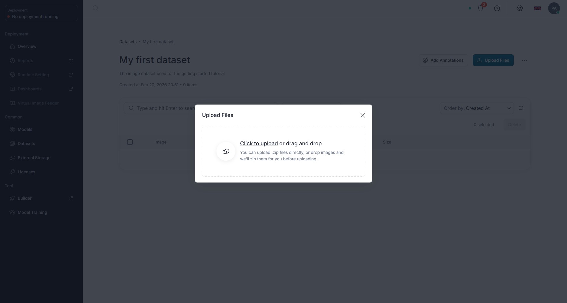 The dialog