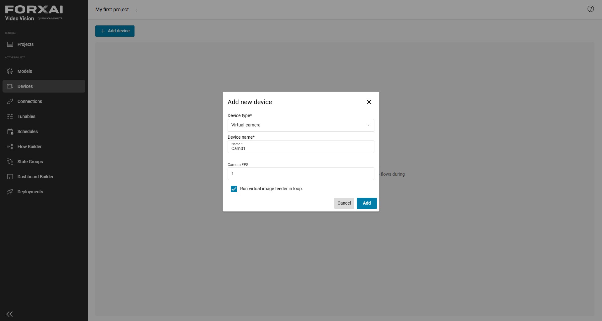 Virtual Camera Configuration