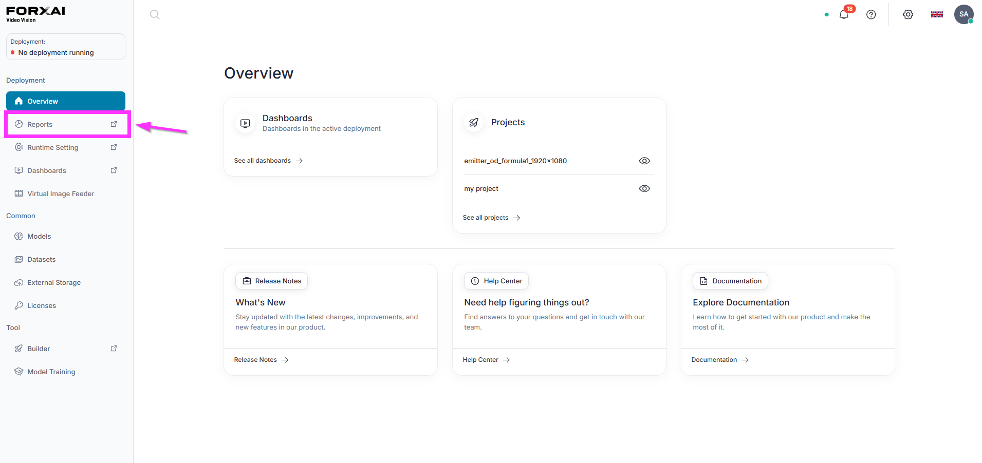 Reports tile