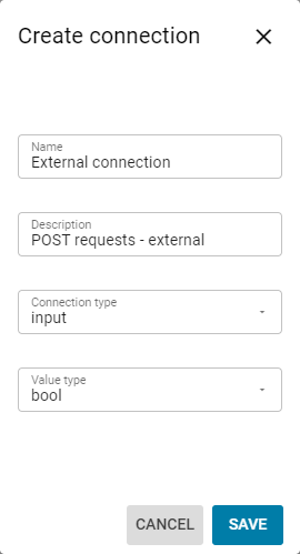 Configure external connection.