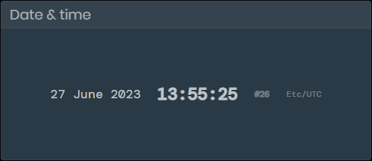 Date & time widget
