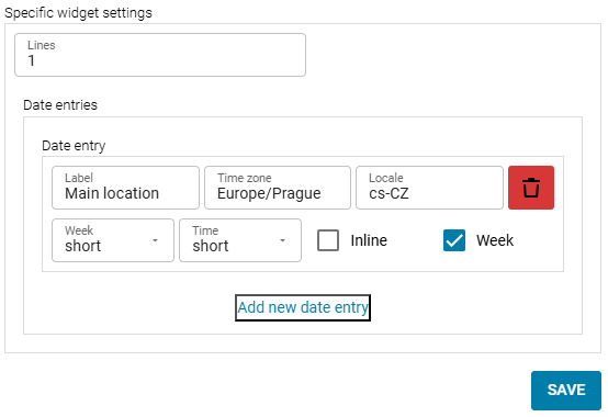 Datetime widget example config