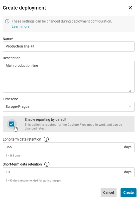enable reporting