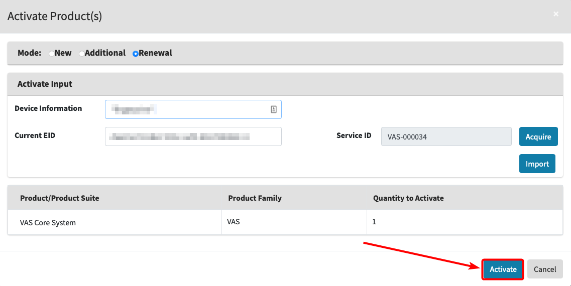 License Activate Products