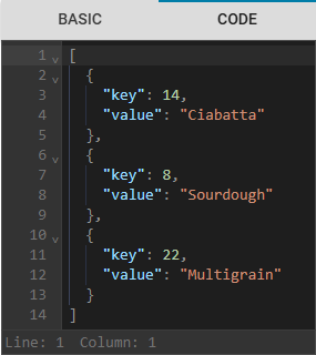 Formatted CSV file