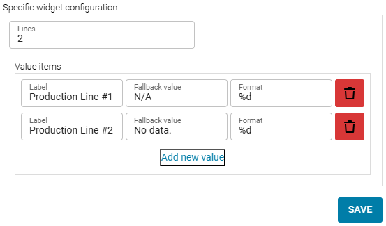 Example value widget config