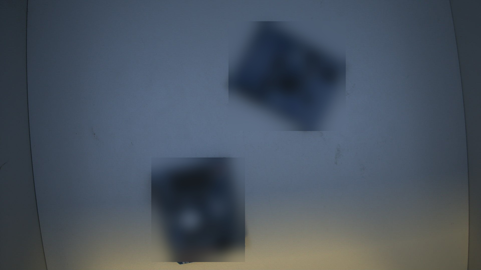 Output image with the bounding-box regions around each PCB blurred